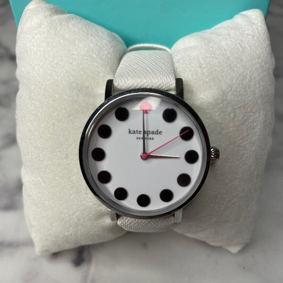 🆕 NWOB Kate Spade White Genuine Leather Watch - Picture 2 of 7